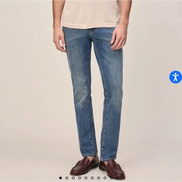 Warp + Weft AMS Amsterdam Slim Jeans Tortoise Blue Stretch 32x30 Cotton/Polyeste - Picture 1 of 9